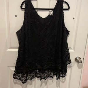 Beautiful sleeveless layered lace top